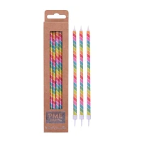 PME Tall Rainbow Candles, Set of 16