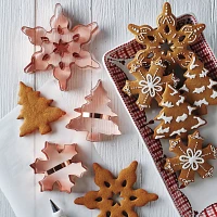 Sur la Table Copper-Plated Snowflake Cookie Cutter with Handle