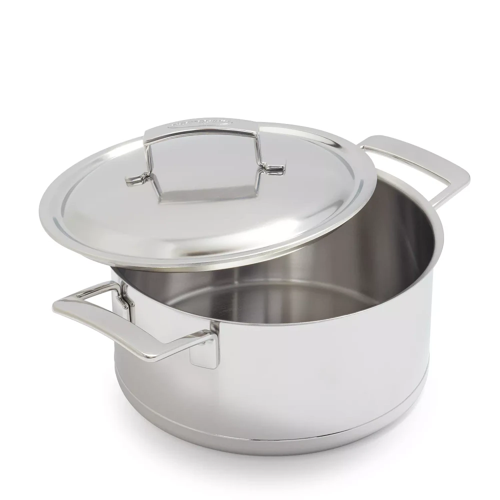 Demeyere Silver7 Stainless Steel Dutch Oven with Lid, 5.5 Qt.