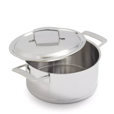 Demeyere Silver7 Stainless Steel Dutch Oven with Lid, 5.5 Qt.