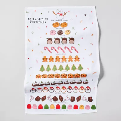 Sur La Table Twelve Days of Sweets Kitchen Towel