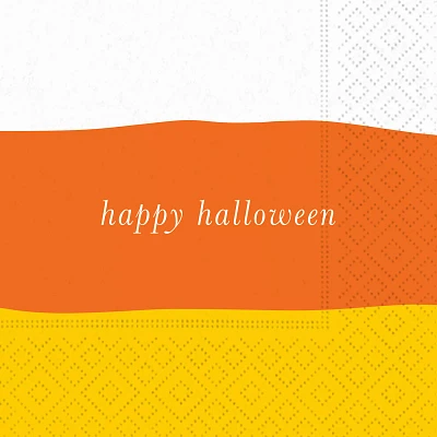 "Happy Halloween" Candy Corn Cocktail Napkins, Set of 20