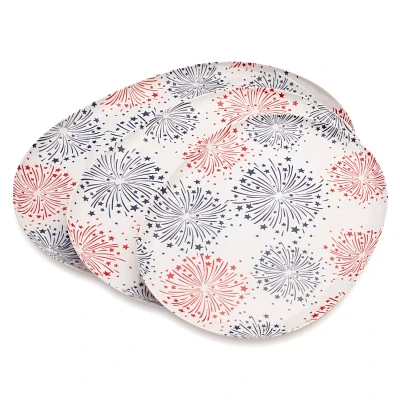 Sur La Table Oval Fireworks Melamine Platters, Set of 3