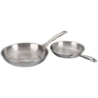 Le Creuset Stainless Steel Skillet Set, 8" & 10"