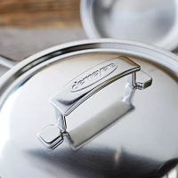 Demeyere Silver7 Stainless Steel Stockpot with Lid, 8 Qt.