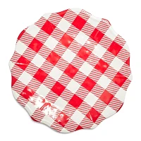 Sur La Table Gingham Melamine Dinner Plate