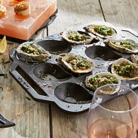 Sur La Table Cast Iron Oyster Pan, 12 Cavity