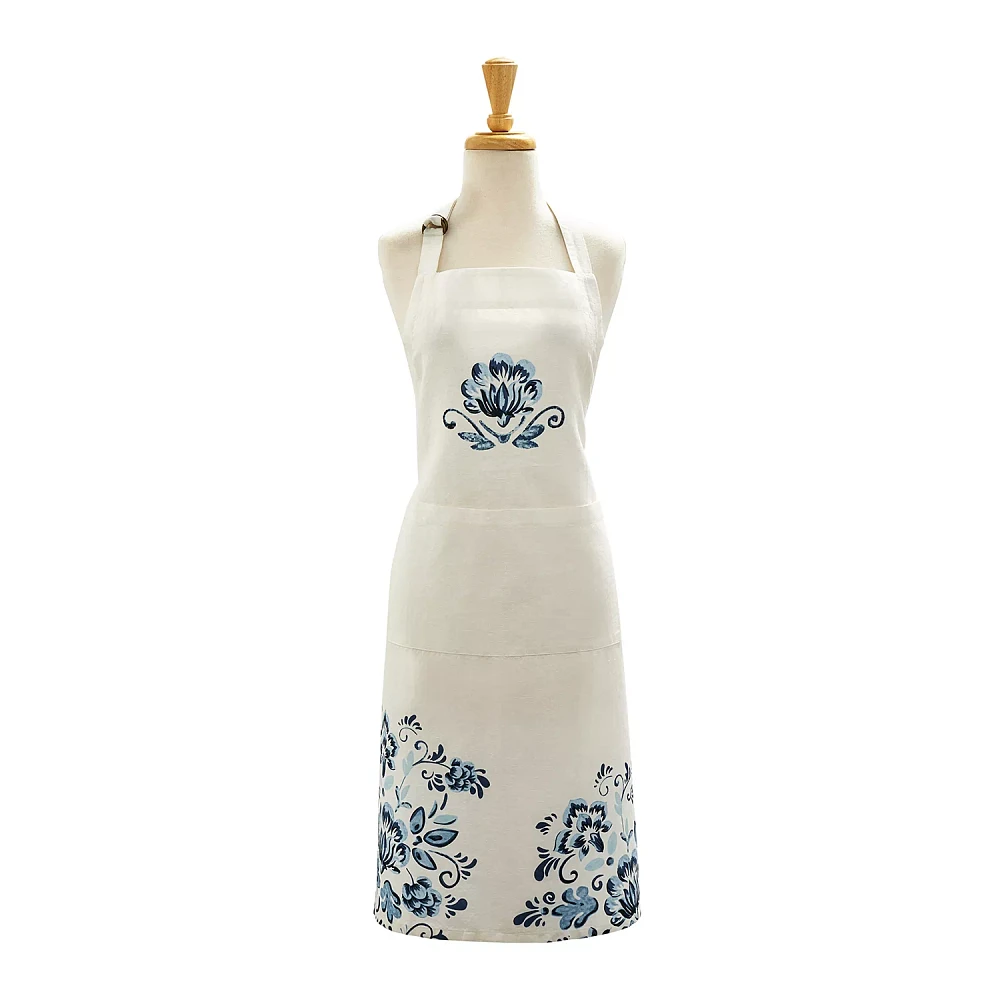 Sur La Table Floral Tile Apron, 36" x 26"