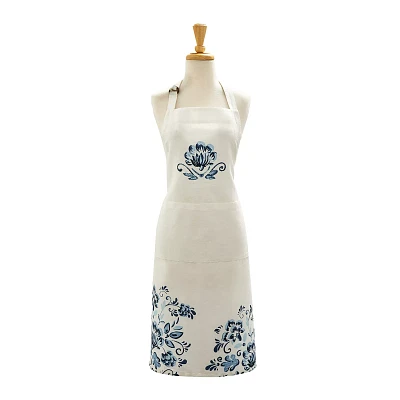 Sur La Table Floral Tile Apron, 36" x 26"