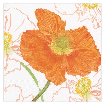 Poppy Field Cocktail Napkins, Set of 20