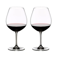 RIEDEL Vinum Pinot Noir (Burgundy Red) Wine Glass, Set of 2