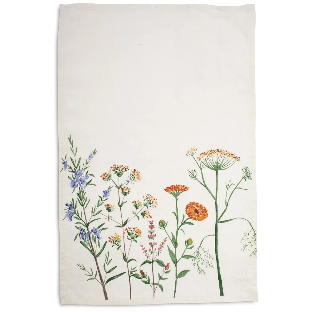 Sur La Table Linen Floral Towel, 28" x 18"