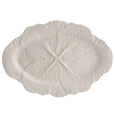 Bordallo Pinheiro Cabbage Beige Oval Platter
