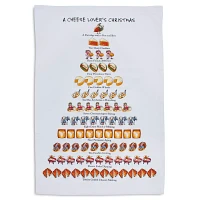 Sur La Table 12 Days “Cheese Lovers” Flour Sack Kitchen Towel, 26" x 18"