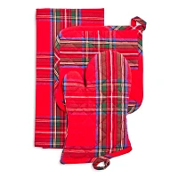 Sur La Table Christmas Plaid 3-Piece Gift Set