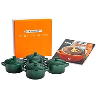 Le Creuset Signature 8 oz. Petite Cocottes with Cookbook, Set of 4