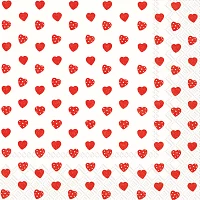 Red Hearts Paper Napkins, Set of 20