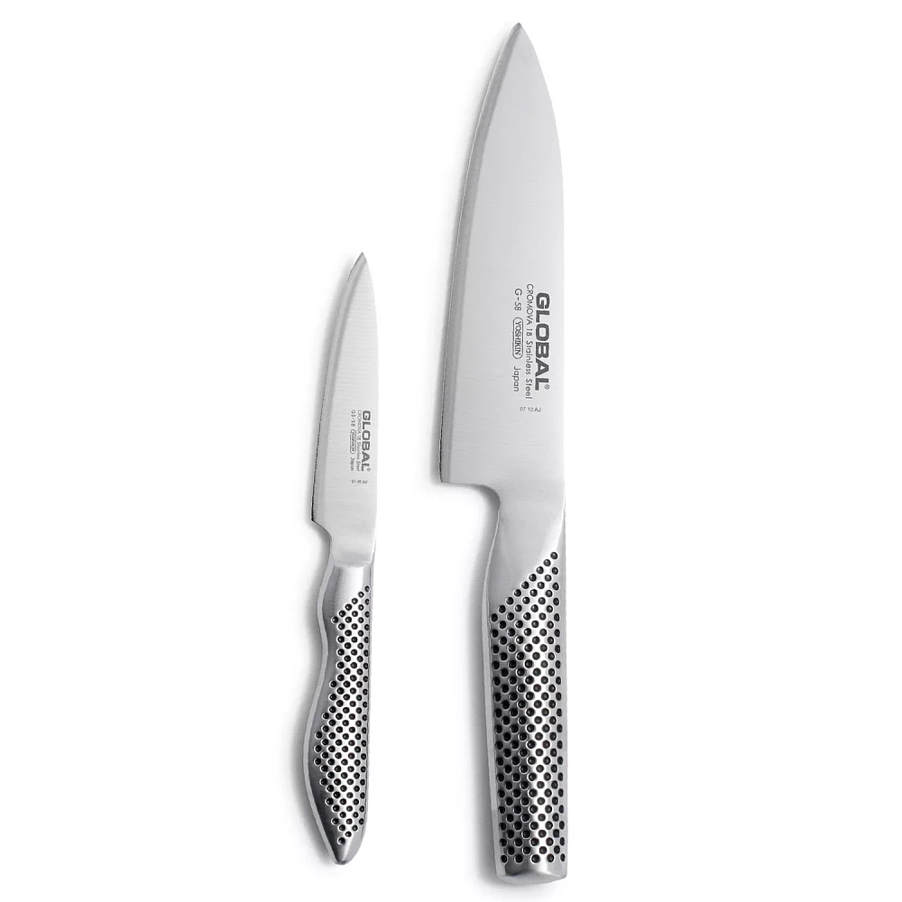 Global 2-Piece Chef and Paring Knife Set