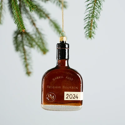 Sur La Table 2024 Bourbon Glass Ornament, 4.5"