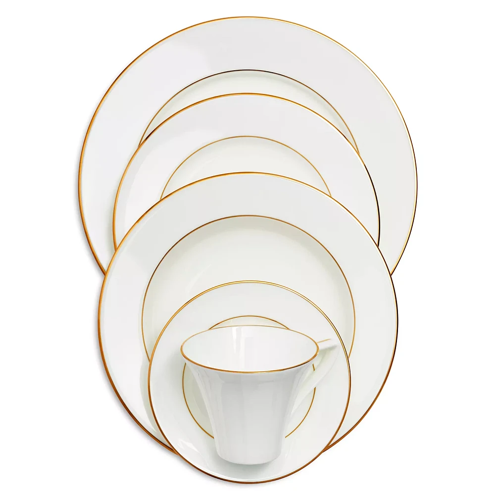 Fortessa Taura Gold Bone China 5-Piece Dinnerware Set