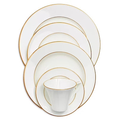 Fortessa Taura Gold Bone China 5-Piece Dinnerware Set