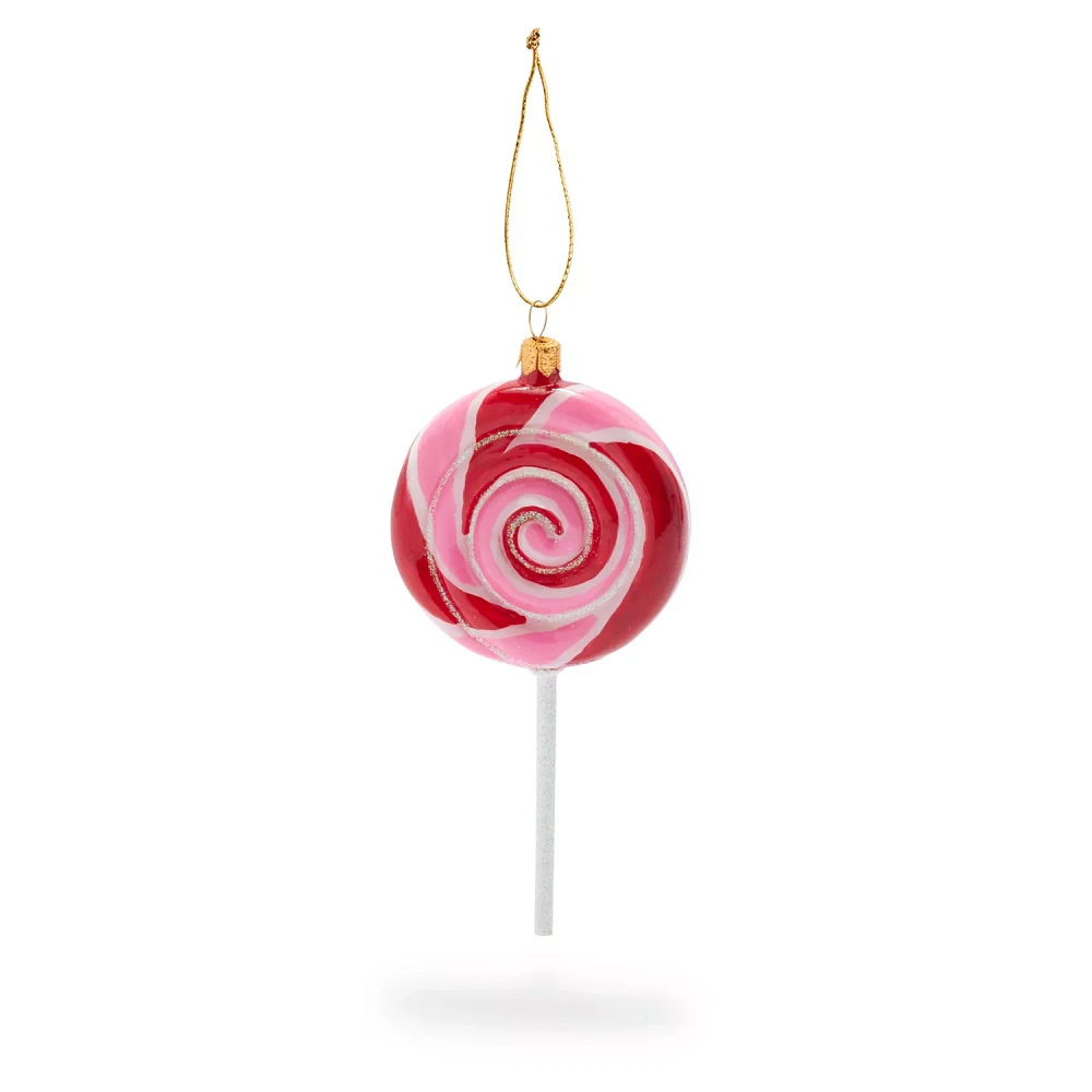 Lollipop Glass Ornament