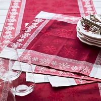 Sur La Table Jacquard Snowflake Christmas Table Runner, 108" x 18.5"