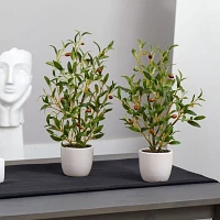 Nearly Natural Olive Silk Trees, Set of 2