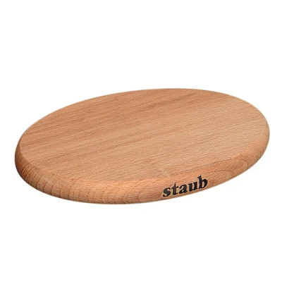 Staub Magnetic Oval Wood Trivet