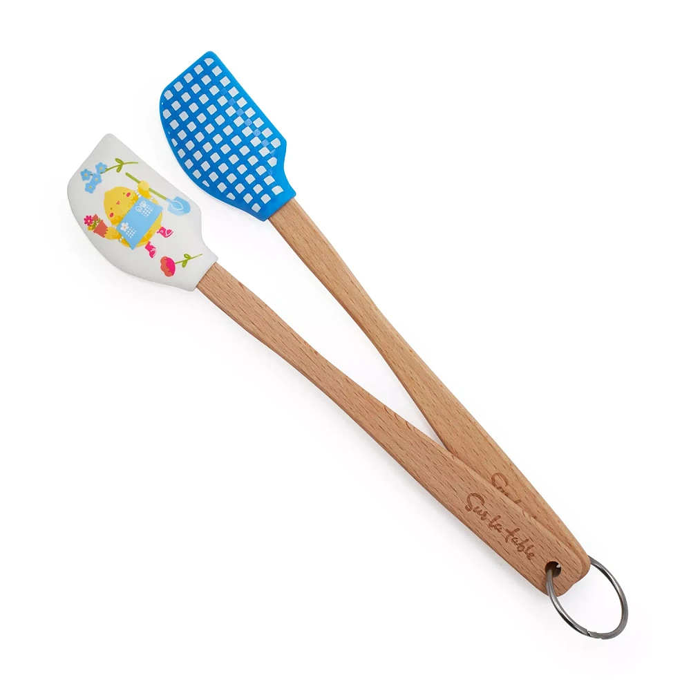 Sur La Table Mini Chick and Gingham Spatulas, Set of 2