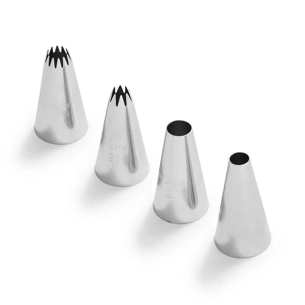 Wilton Large Round & Star Tips, Set of 4