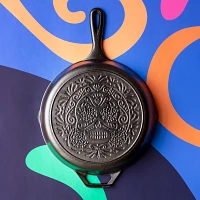 Lodge Day of the Dead Cast Iron Skillet, 10.25"