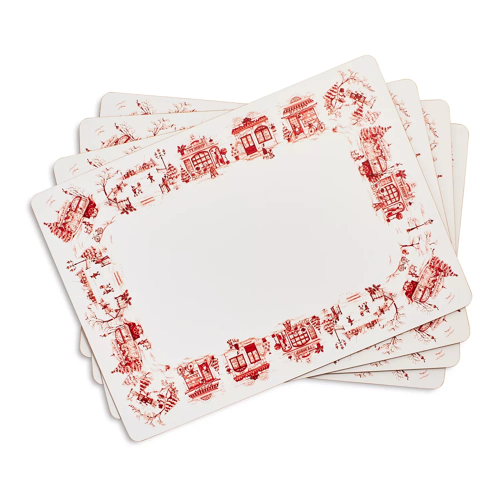 Sur La Table Snowflake Lane Cork Placemats, Set of 4