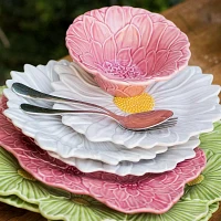 Bordallo Pinheiro Maria Flor Daisy Fruit Plates, Set of 4