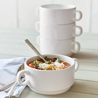 Sur La Table Double-Handle Soup Bowls, Set of 4