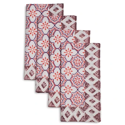 Sur La Table Pink Tile Napkins, Set of 4