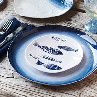 Sur La Table Fish Melamine Appetizer Plates, Set of 4