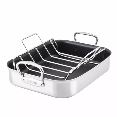 Hestan Provisions Stainless Steel Nonstick Roaster with Rack