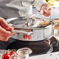 Demeyere Industry5 Stainless Steel Sauté Pan With Helper Handle & Lid