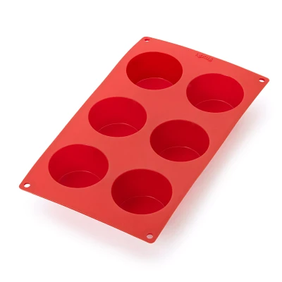 Lékué Silicone Standard Muffin Pan, 6 Count