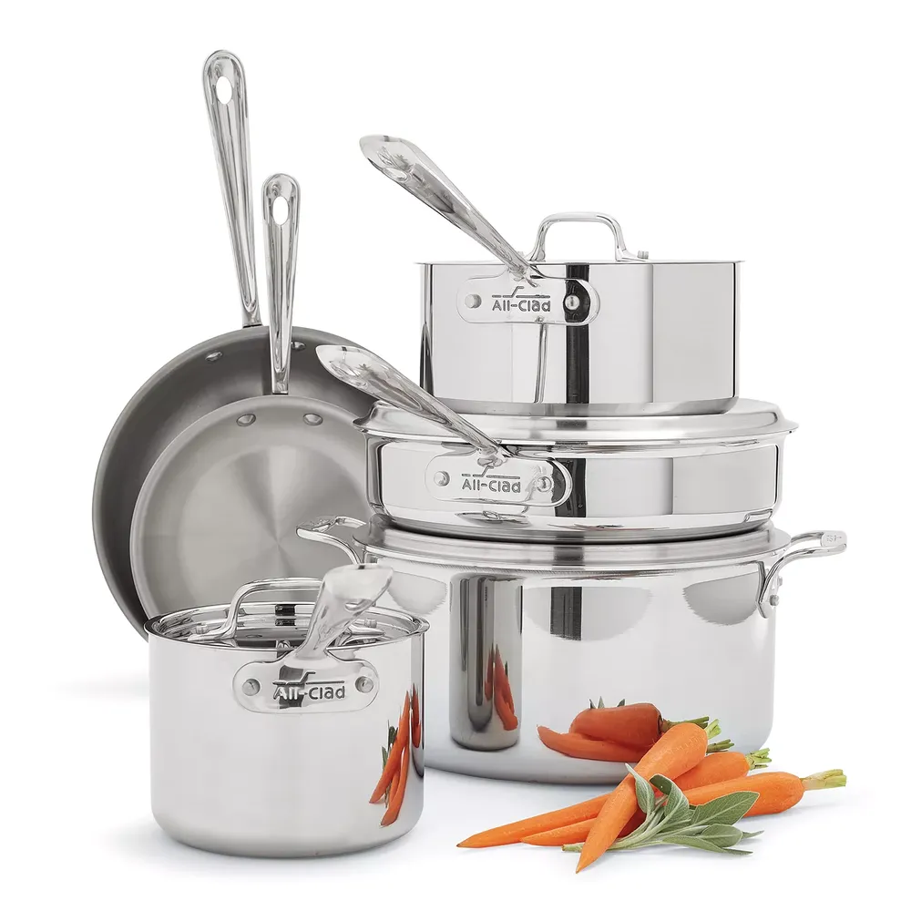 D3 Stainless 3-ply Bonded Cookware, 7 piece Set