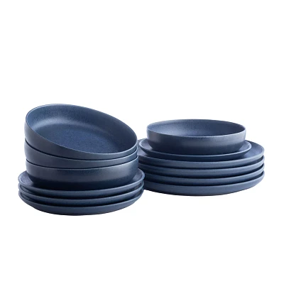 Stone Lain Stoneware Macchio 12-Piece Dinnerware Set