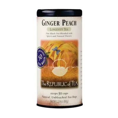 The Republic of Tea Ginger Peach Longevity Tea