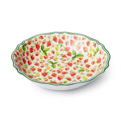 Sur La Table Strawberry Melamine Serve Bowl, 13.75'"