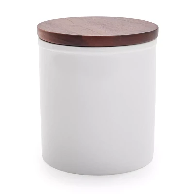 Sur La Table Porcelain Canister with Walnut Lid