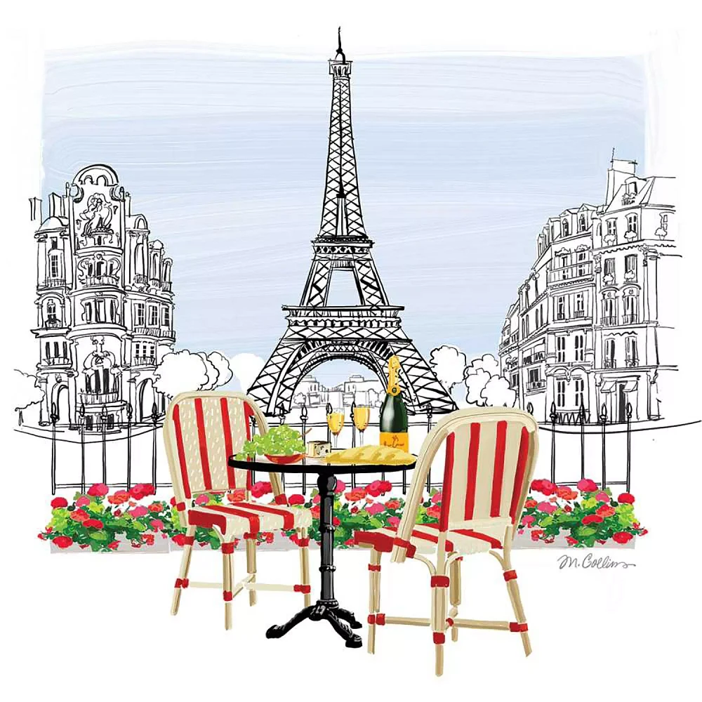 Paper Products Paris Cocktail Napkins, Set of 20