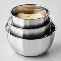 Sur La Table Non-Skid Stainless Steel Mixing Bowls, Set of 3