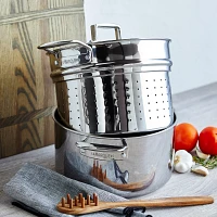 Sur La Table La Marque 84 Stainless Steel Stockpot with Pasta Insert, 8 qt.