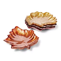 Sur La Table Glass Leaf Plates, Set of 4