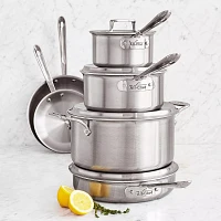 All-Clad D5 Brushed Stainless Steel 10-Piece Cookware Set